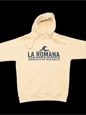 Pacific & Co La Romana Dominican Republic Cream Pullover Hoodie M